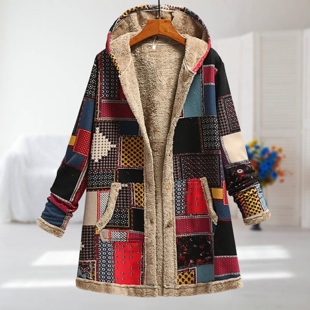 FLORA | Warme, weich gefütterte Strickjacke Parka