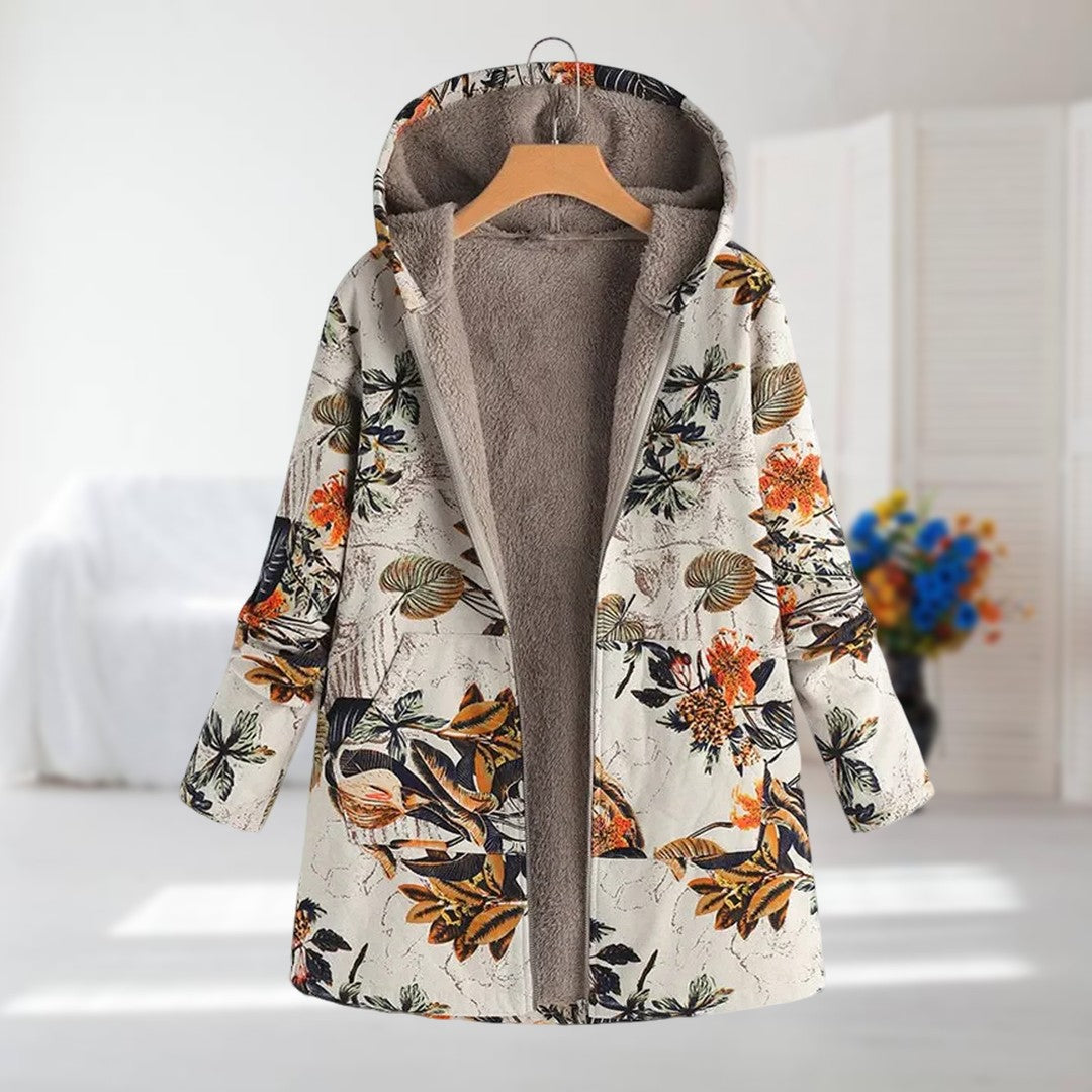 FLORA | Warme, weich gefütterte Strickjacke Parka