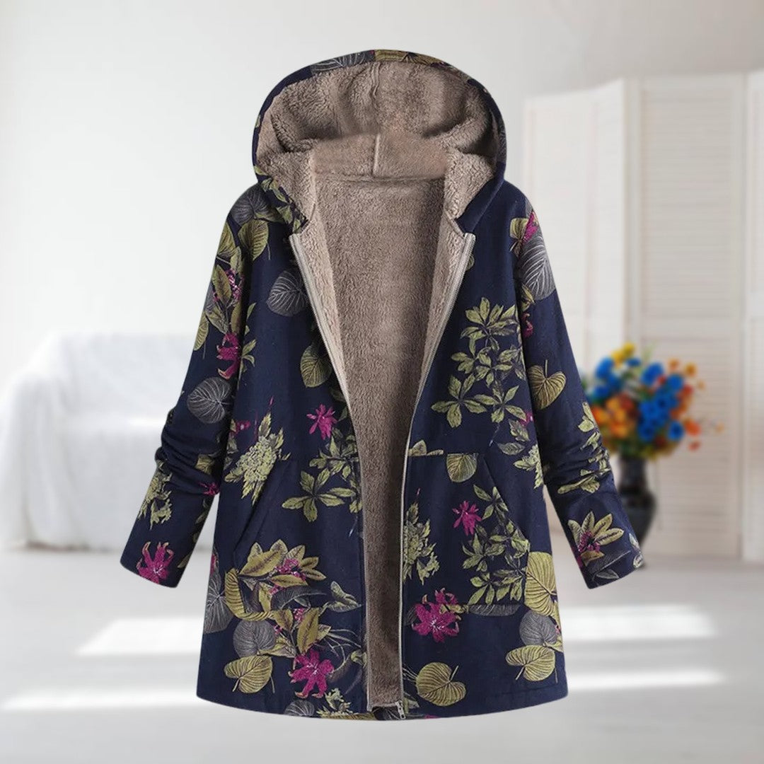 FLORA | Warme, weich gefütterte Strickjacke Parka