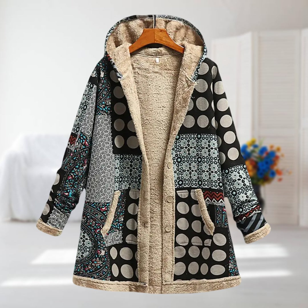 FLORA | Warme, weich gefütterte Strickjacke Parka