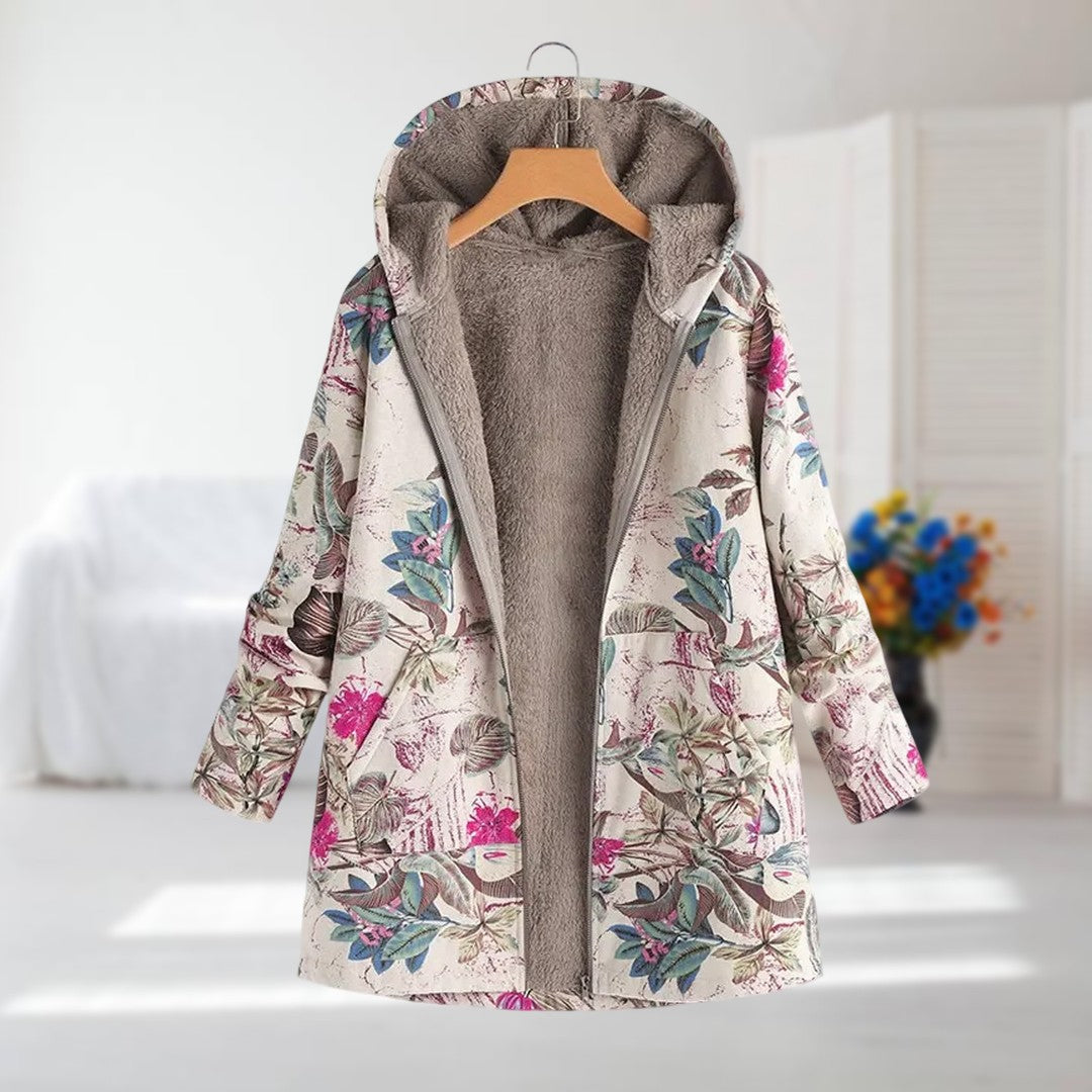 FLORA | Warme, weich gefütterte Strickjacke Parka