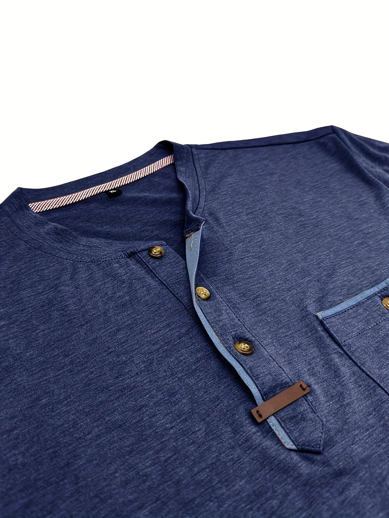 Feliks | Elegancka koszulka z okrągłym dekoltem i kieszonką